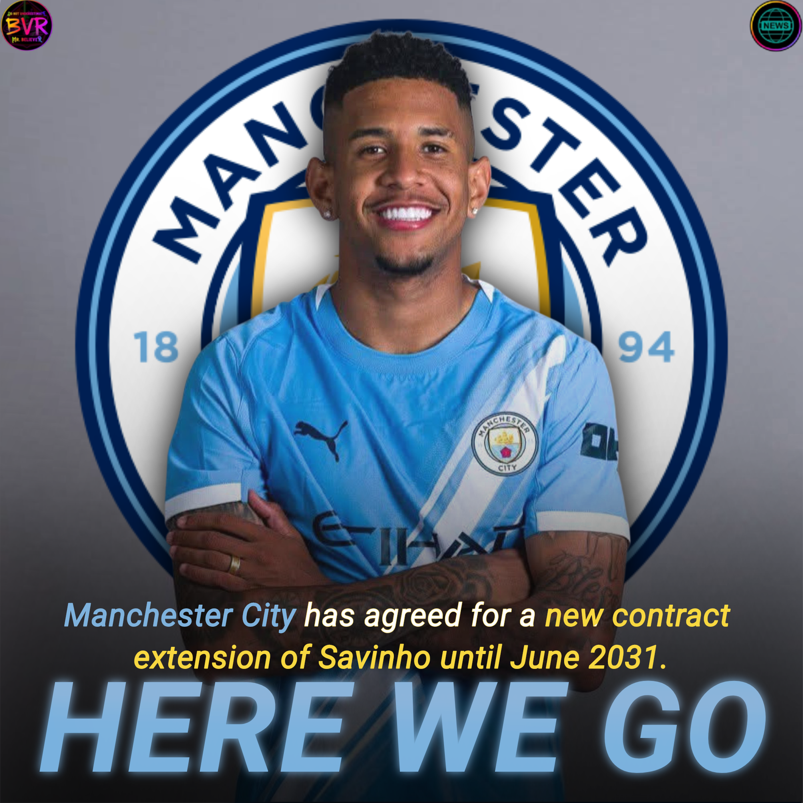 Savinho Manchester City contract extension 2031