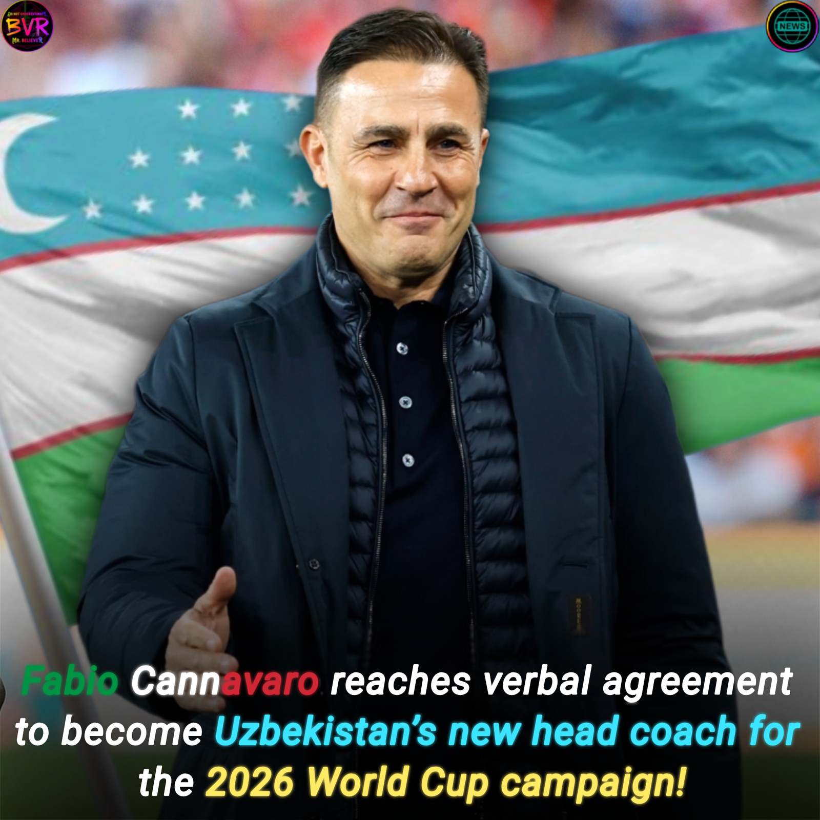 cannavaro uzbekistan new head coach 2026 world cup