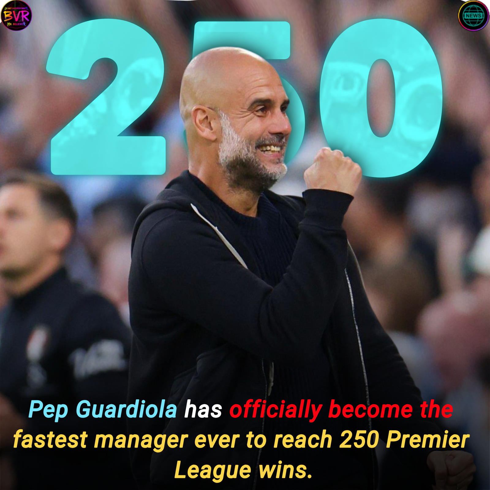 pep guardiola 250 wins premier league history