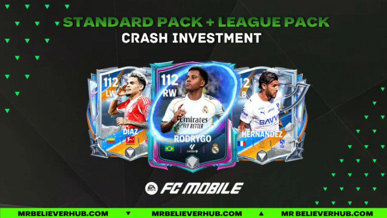 STANDARD PACK + LEAGUE PACKS CRASH INVESTMENT — FC Mobile 26 | FC Mobile WCM Template 2 | FC Mobile